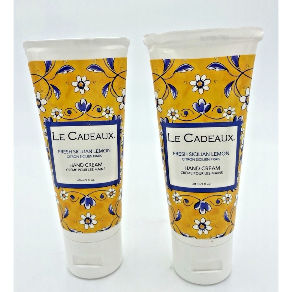 Set of 2 Le Cadeaux Fresh Sicilian Lemon Hand‎ Cream 2 fl oz each